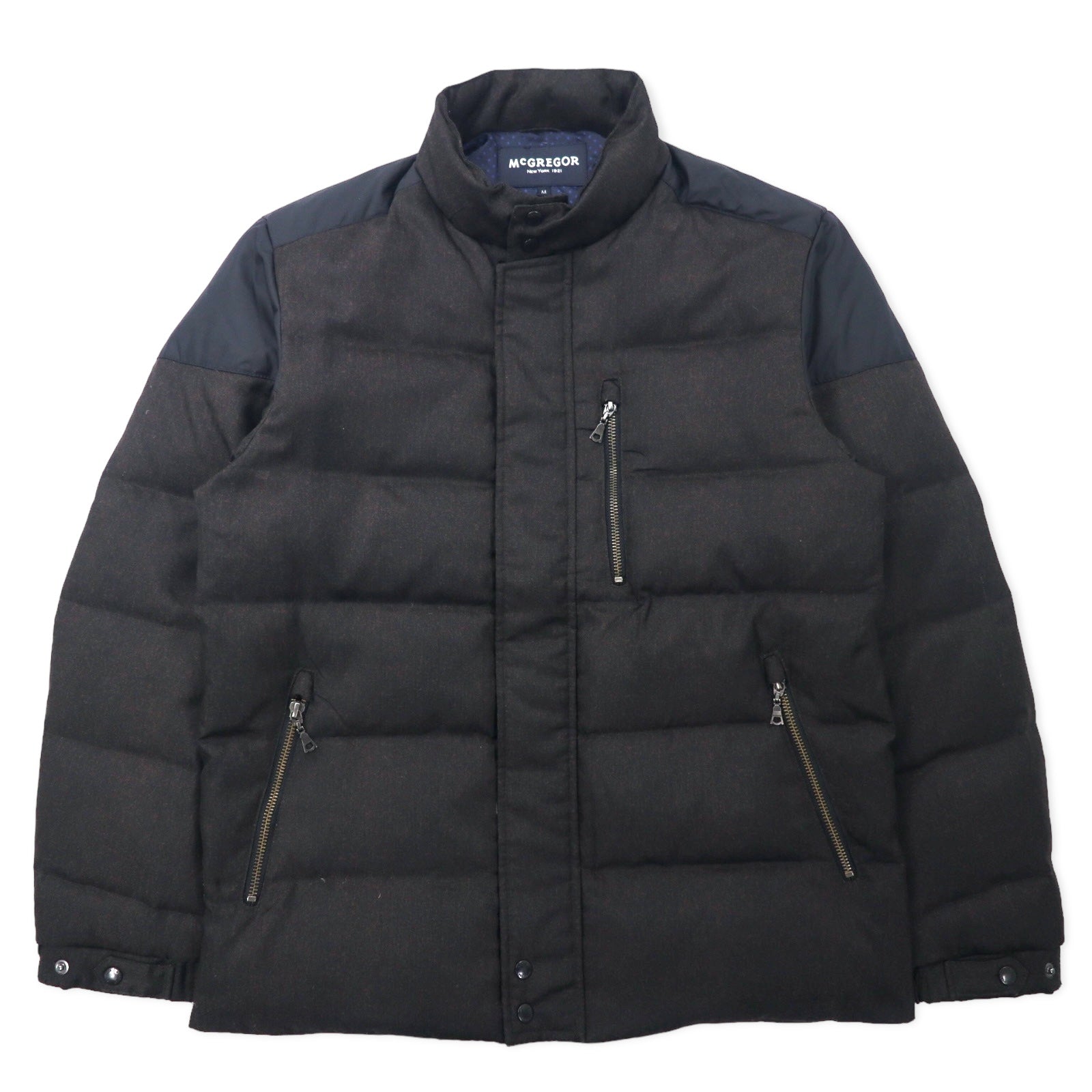 McGREGOR Piumino Collo Alto, Marrone, Spina di Pesce, Poliestere, M, 111137903