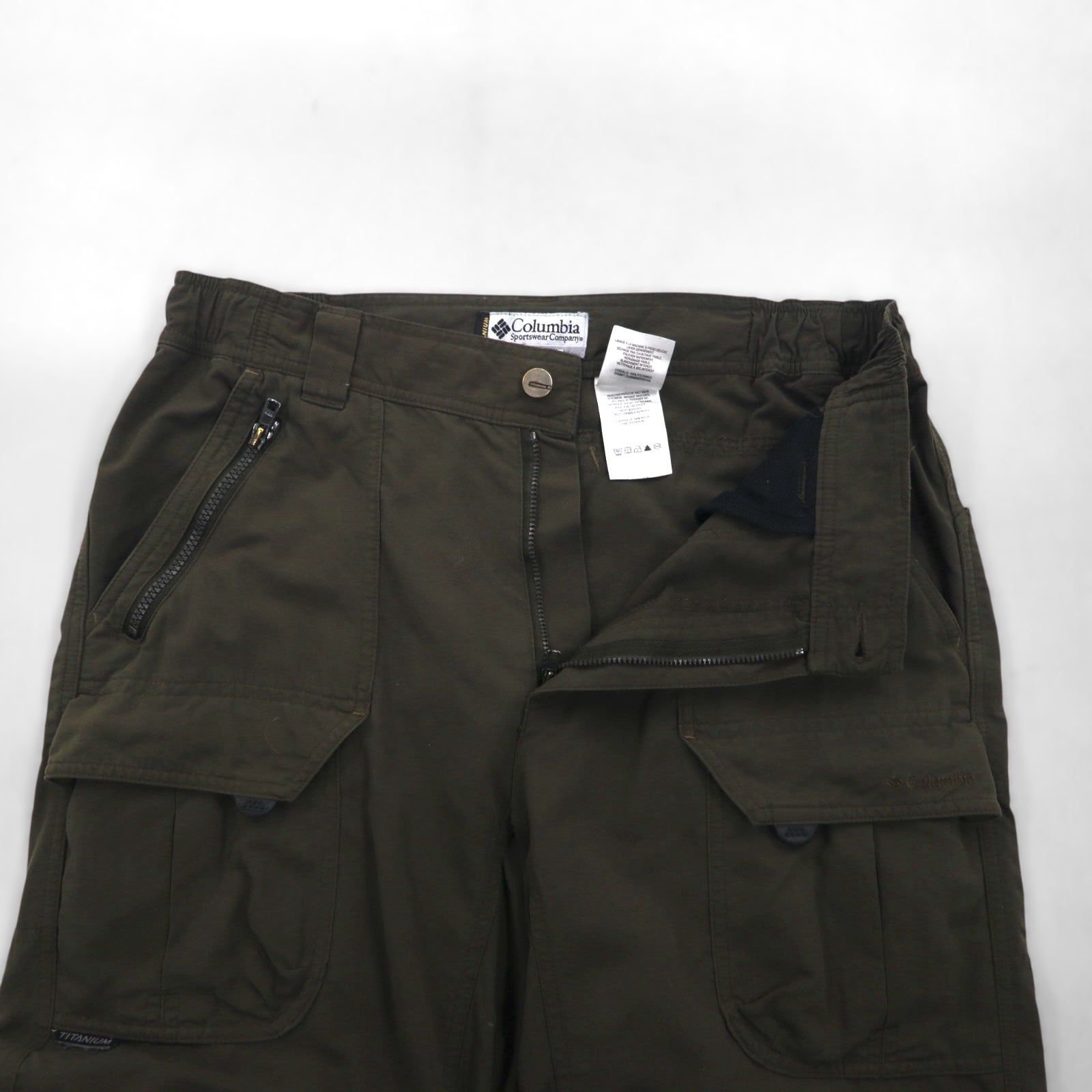Columbia 00年代 2WAY コンバーチブル カーゴパンツ ショートパンツ L ナイロン TM8248 TITANIUM
