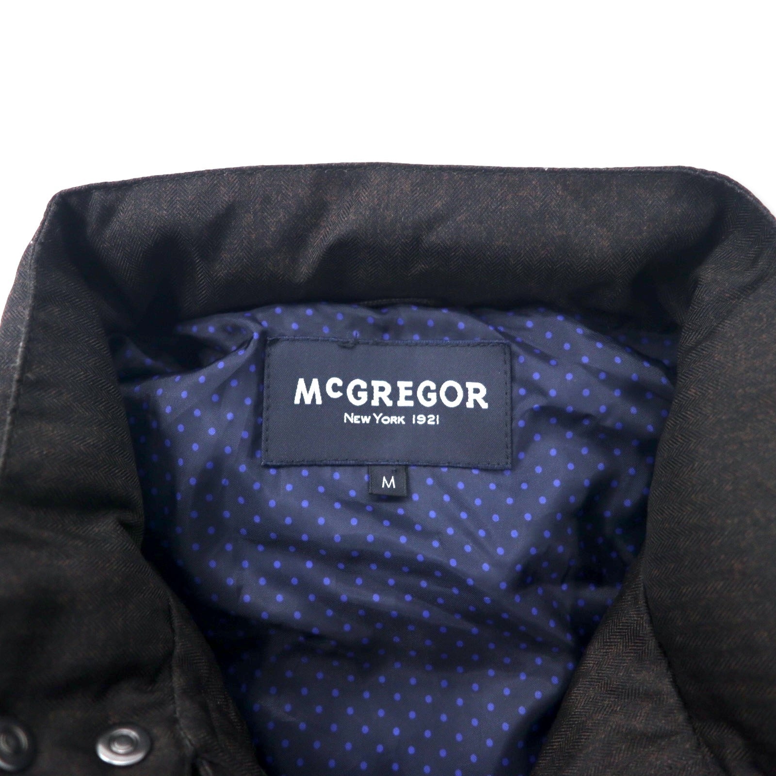 McGREGOR Piumino Collo Alto, Marrone, Spina di Pesce, Poliestere, M, 111137903