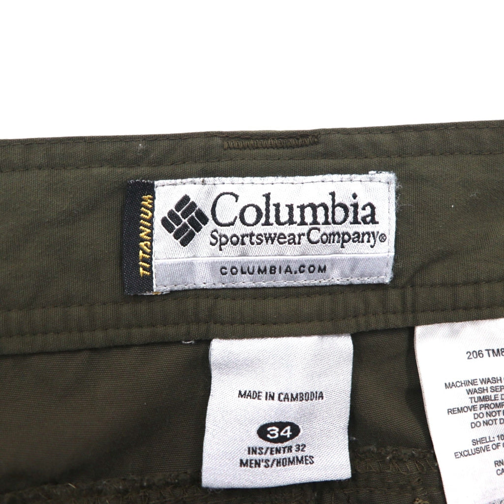 Columbia 00年代 2WAY コンバーチブル カーゴパンツ ショートパンツ L ナイロン TM8248 TITANIUM