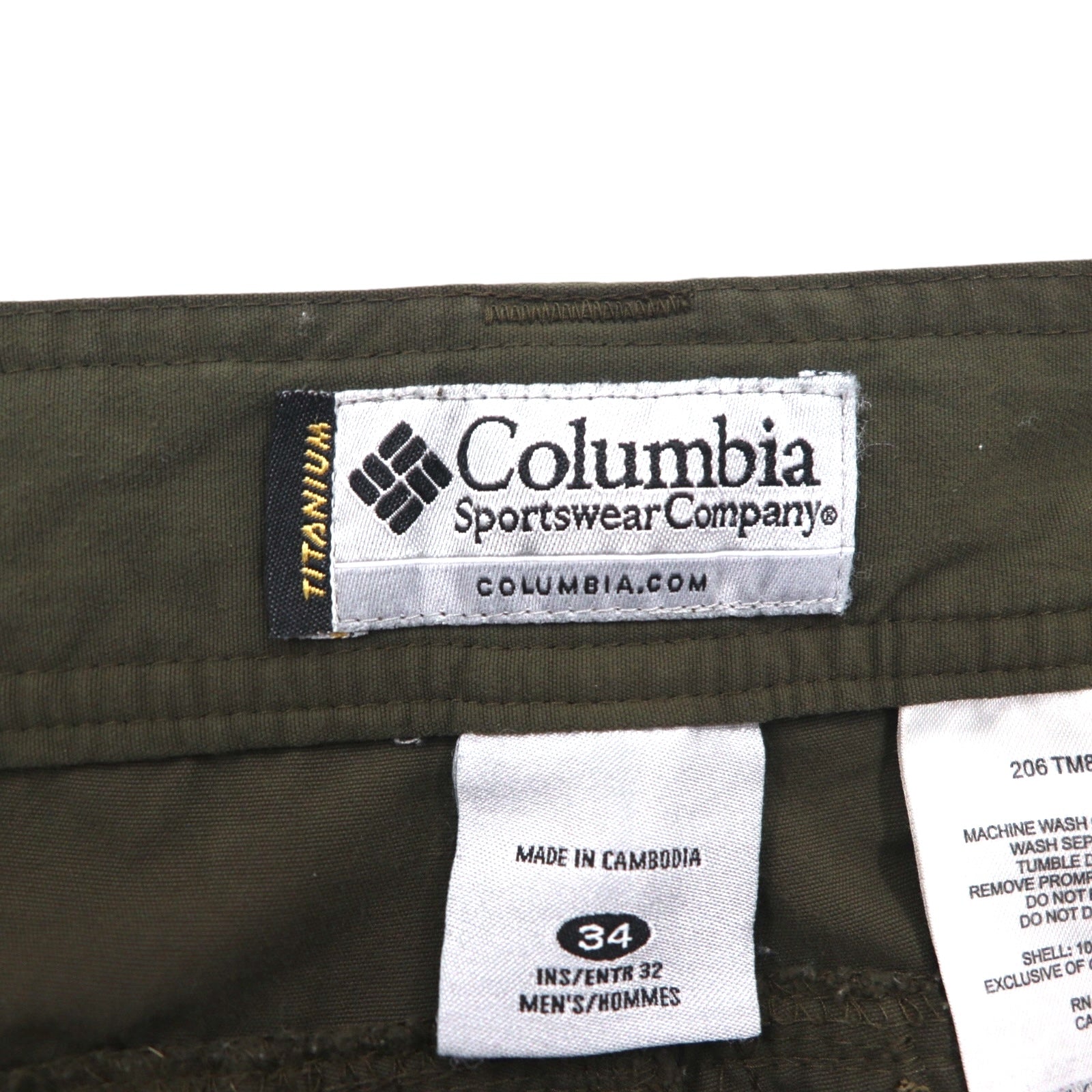 Columbia 00年代 2WAY コンバーチブル カーゴパンツ ショートパンツ L ナイロン TM8248 TITANIUM