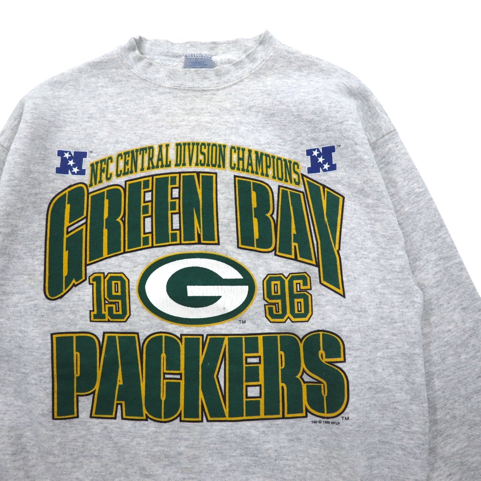 LOGO7 anni '90, made in USA, felpa NFL taglia L, grigio, GREEN BAY PACKERS