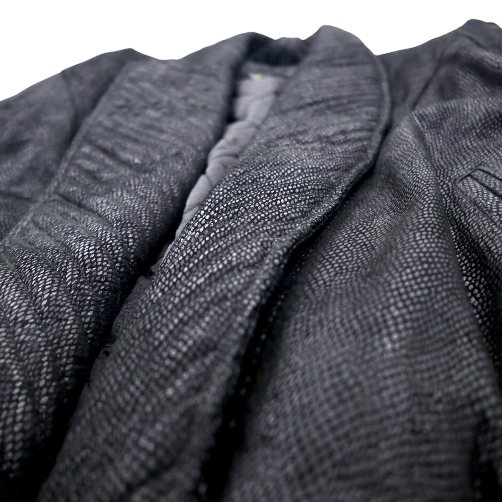 SERGIO COMELLO Design Giacca in pelle Bomber L Nero Pelle di agnello Collo a scialle