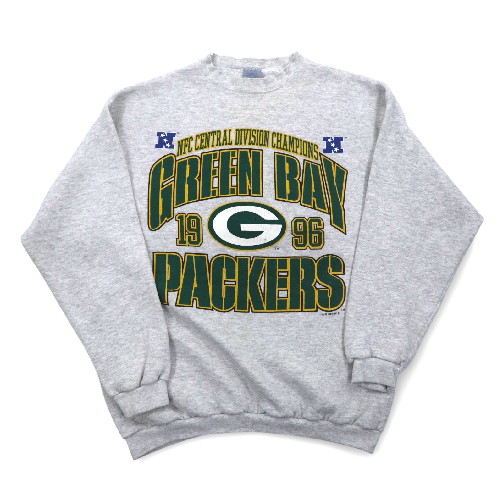 LOGO7 anni '90, made in USA, felpa NFL taglia L, grigio, GREEN BAY PACKERS