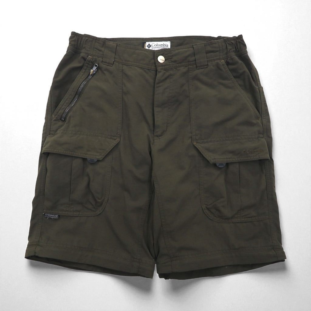 Columbia 00年代 2WAY コンバーチブル カーゴパンツ ショートパンツ L ナイロン TM8248 TITANIUM