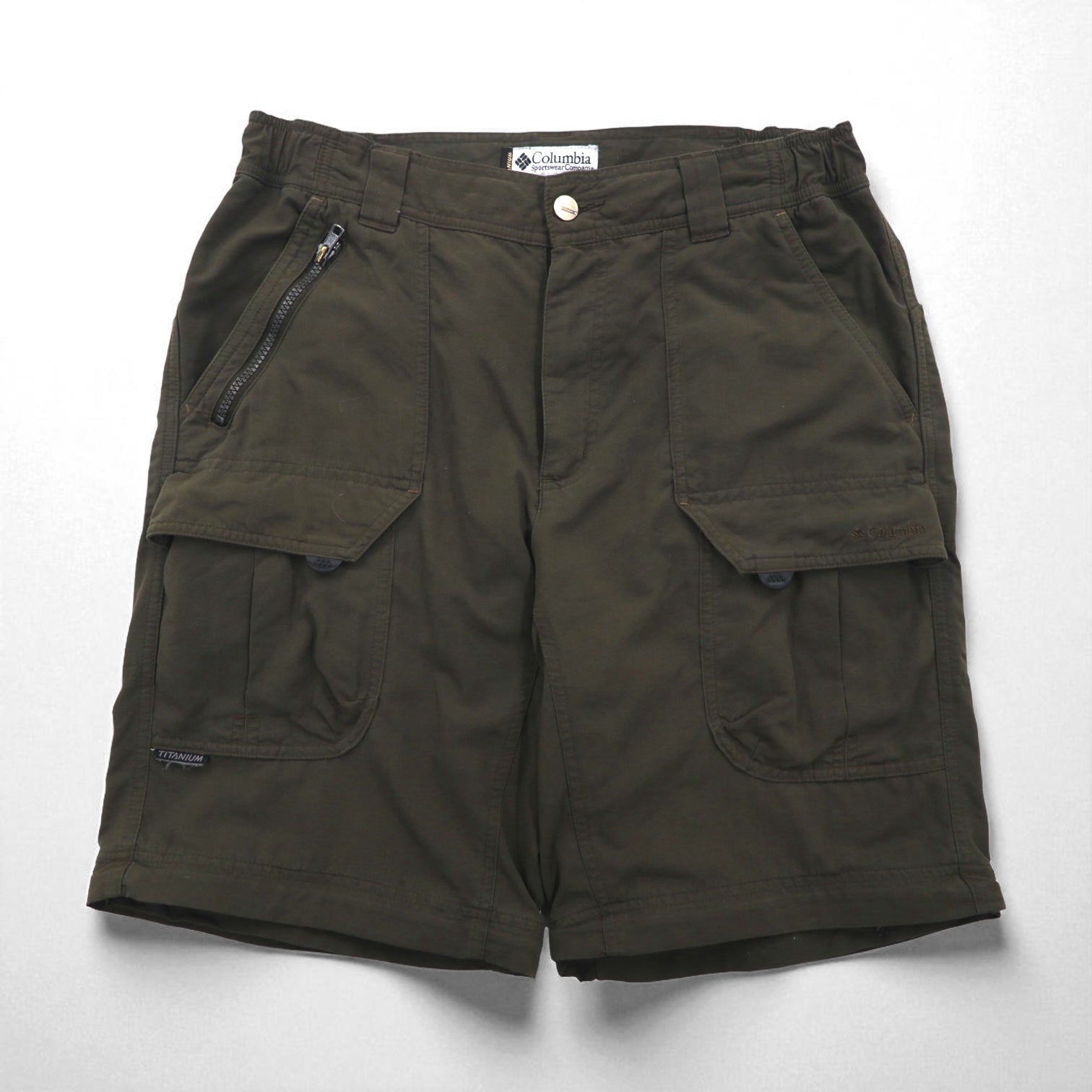 Columbia 00年代 2WAY コンバーチブル カーゴパンツ ショートパンツ L ナイロン TM8248 TITANIUM