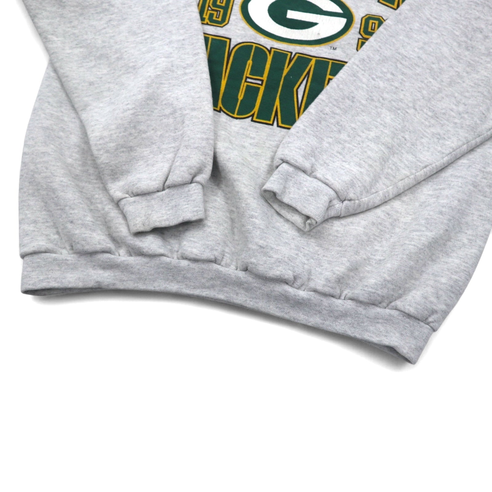 LOGO7 anni '90, made in USA, felpa NFL taglia L, grigio, GREEN BAY PACKERS