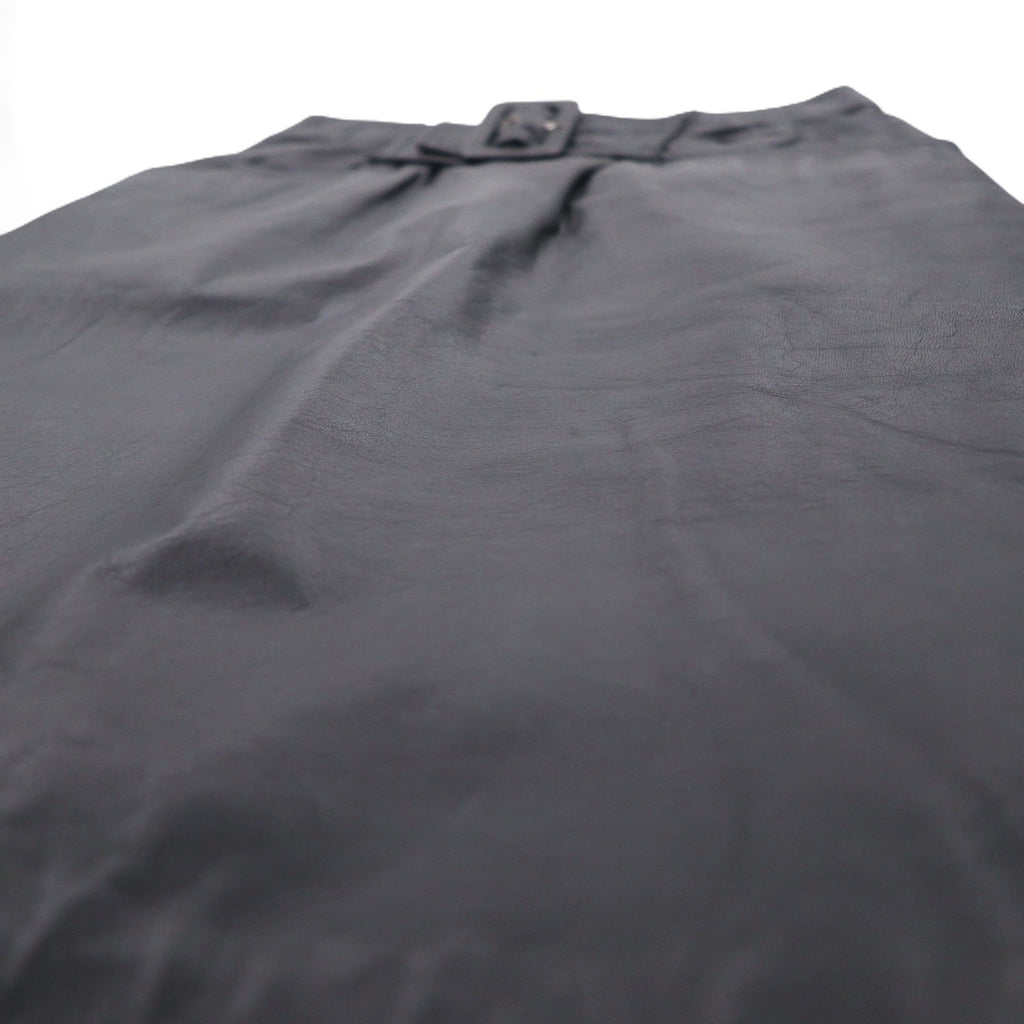 Gonna in pelle vintage anni '90 U・L・C anni '90 con cintura, taglia S, colore nero