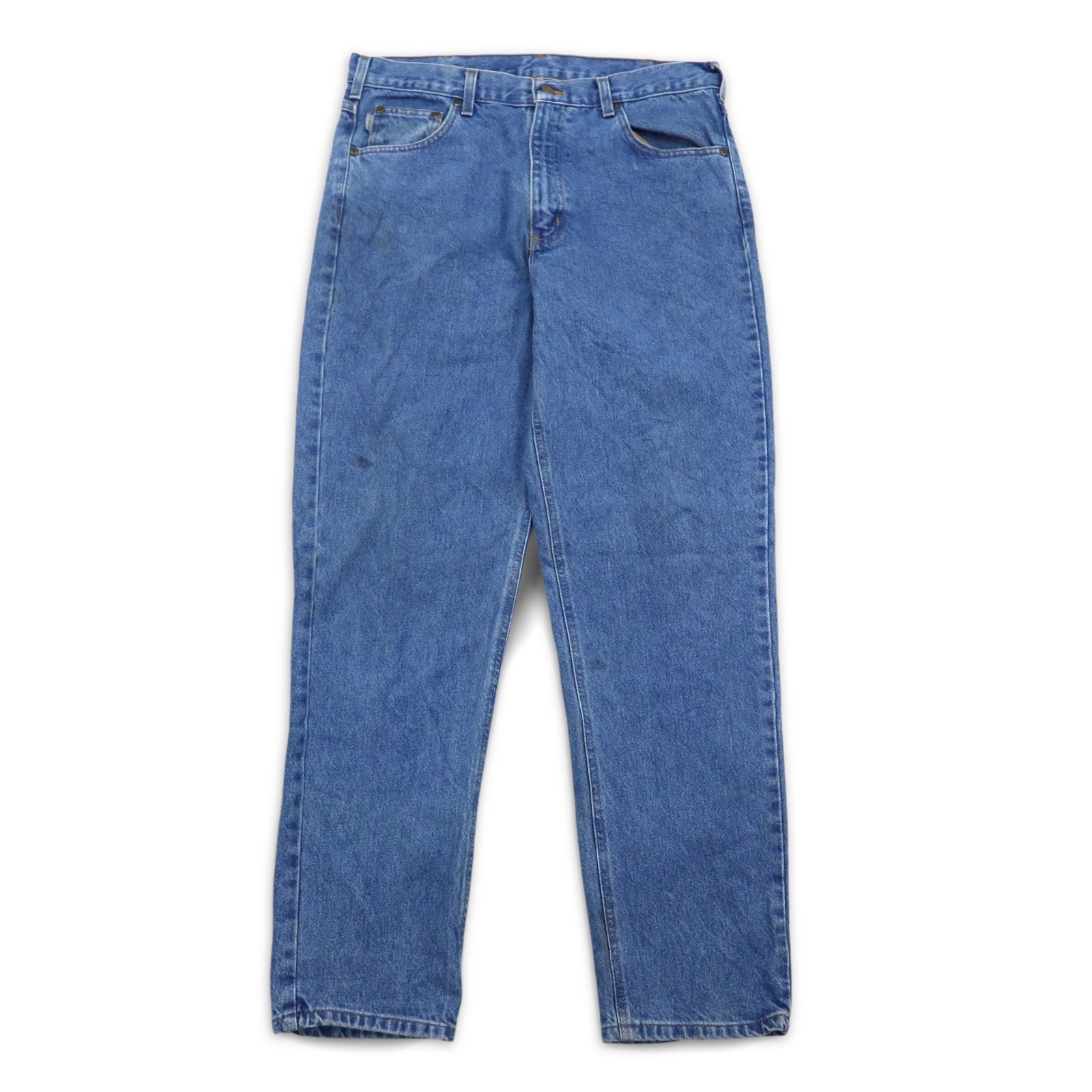 Carhartt jeans affusolati taglia L indaco blu TRADITIONAL FIT B18 STW made in Nicaragua