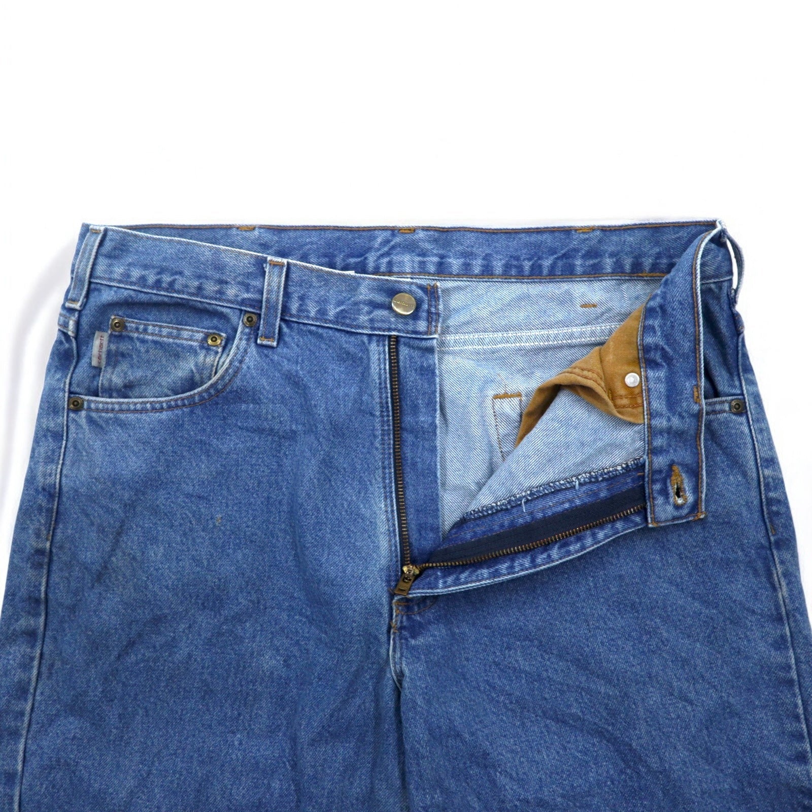 Carhartt jeans affusolati taglia L indaco blu TRADITIONAL FIT B18 STW made in Nicaragua