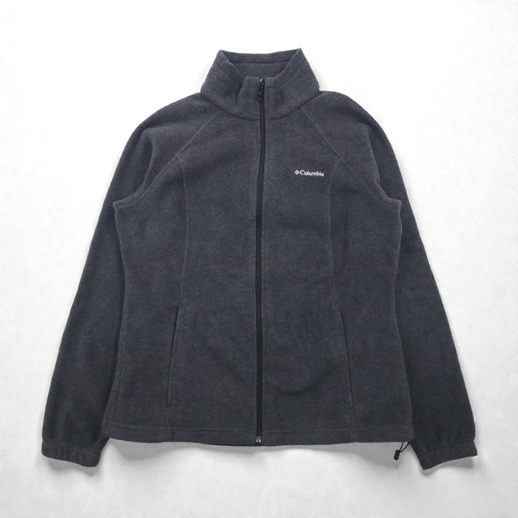 Columbia フルジップ フリースジャケット L グレー ドローコード BENETON SPRINGS WL6439