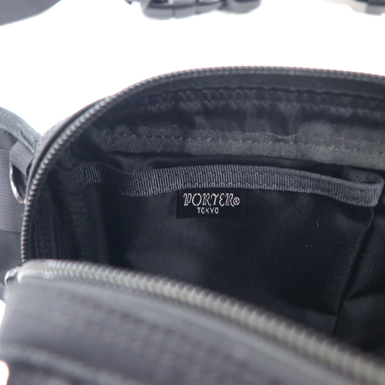 PORTER Marsupio Nero Nylon Fantasia a Diamanti Fabbricato in Giappone