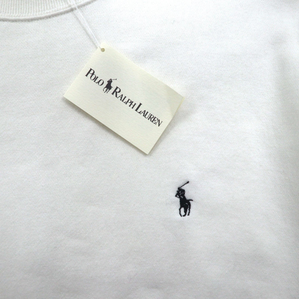 Polo Ralph Lauren 90年代 USA製 スウェット トレーナー L ホワイト スモールポニー刺繡 デッドストック 未使用品