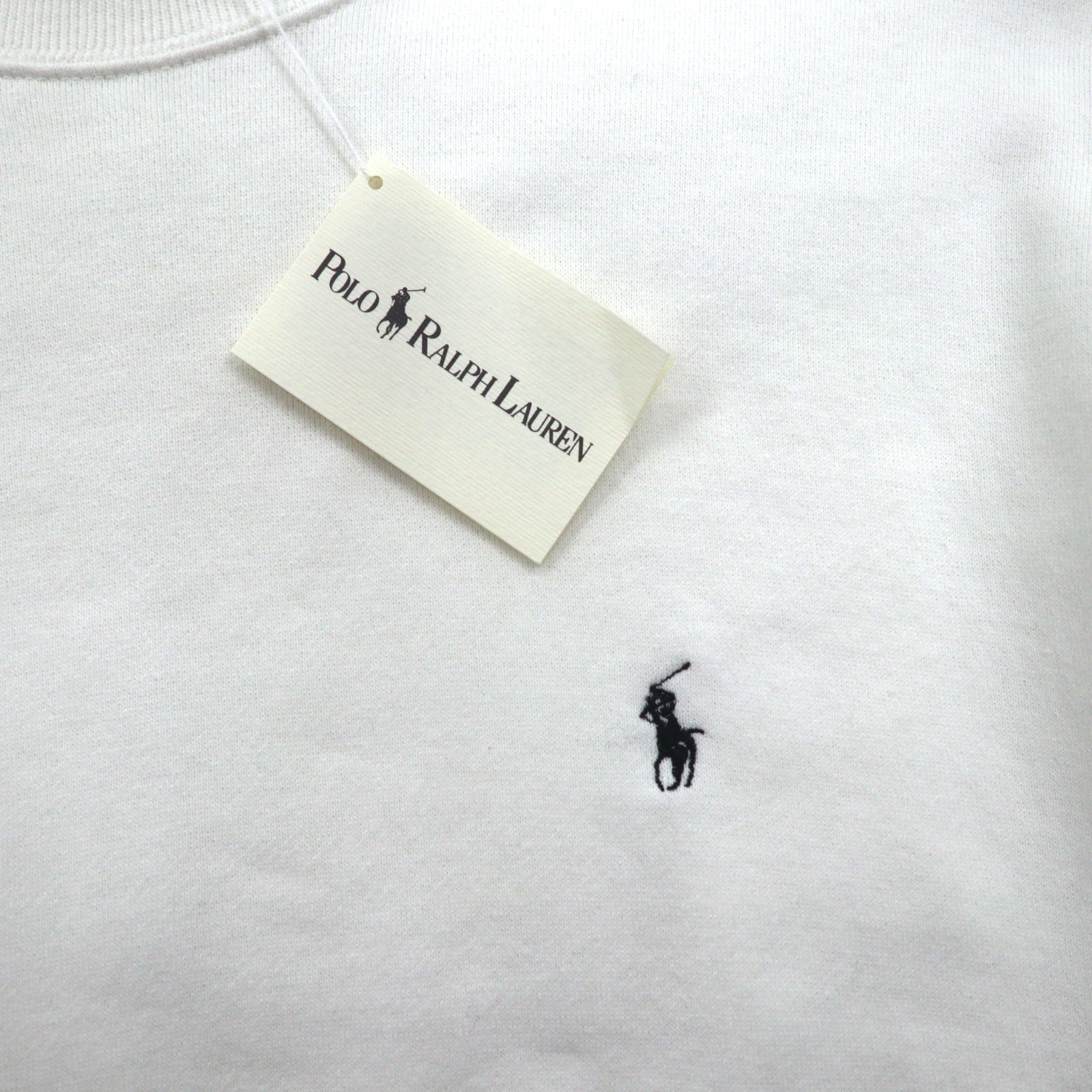 Polo Ralph Lauren 90年代 USA製 スウェット トレーナー L ホワイト スモールポニー刺繡 デッドストック 未使用品