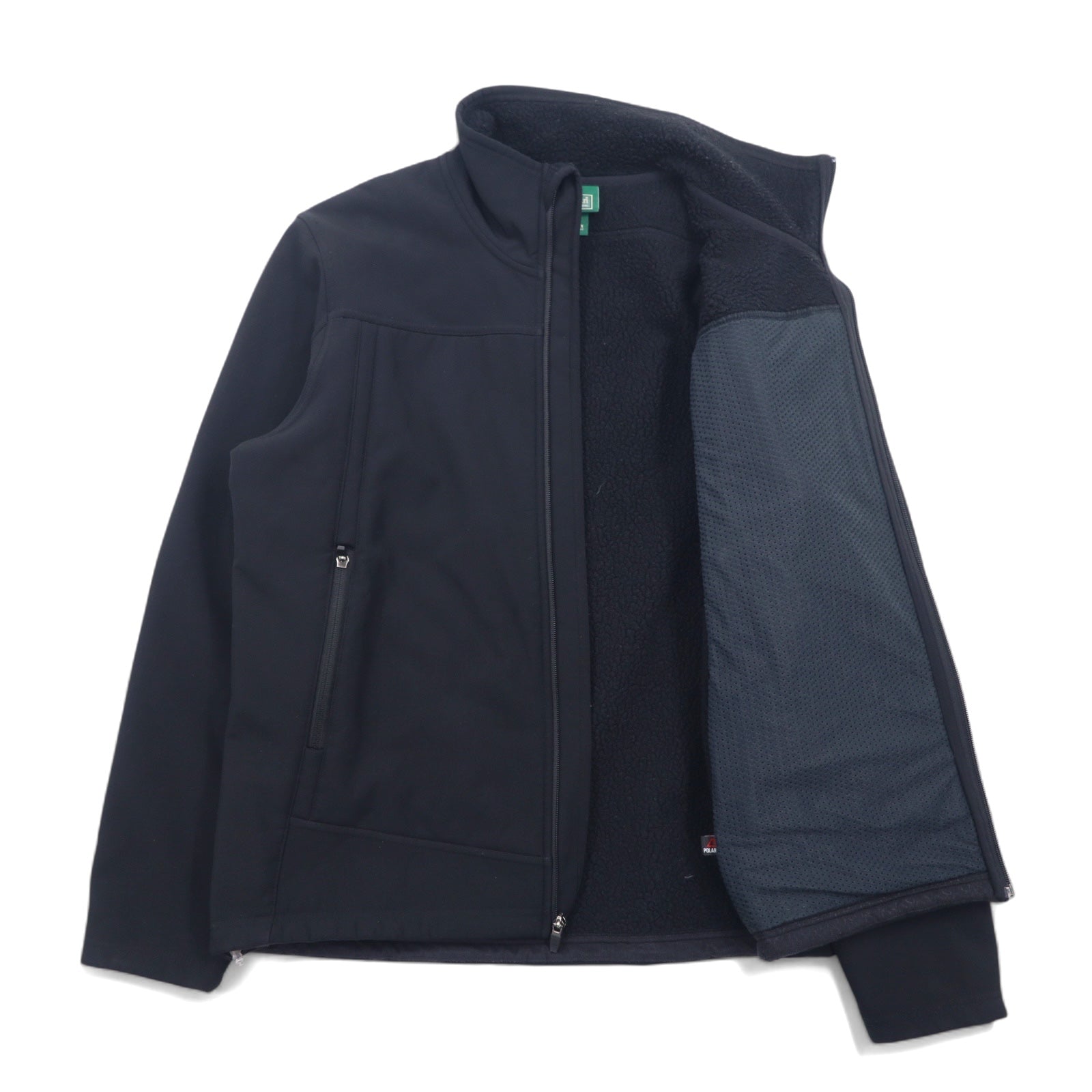 L.L.Bean anni '90 POLARTEC Giacca softshell con fodera in pile M Nera Prodotto in Giordania