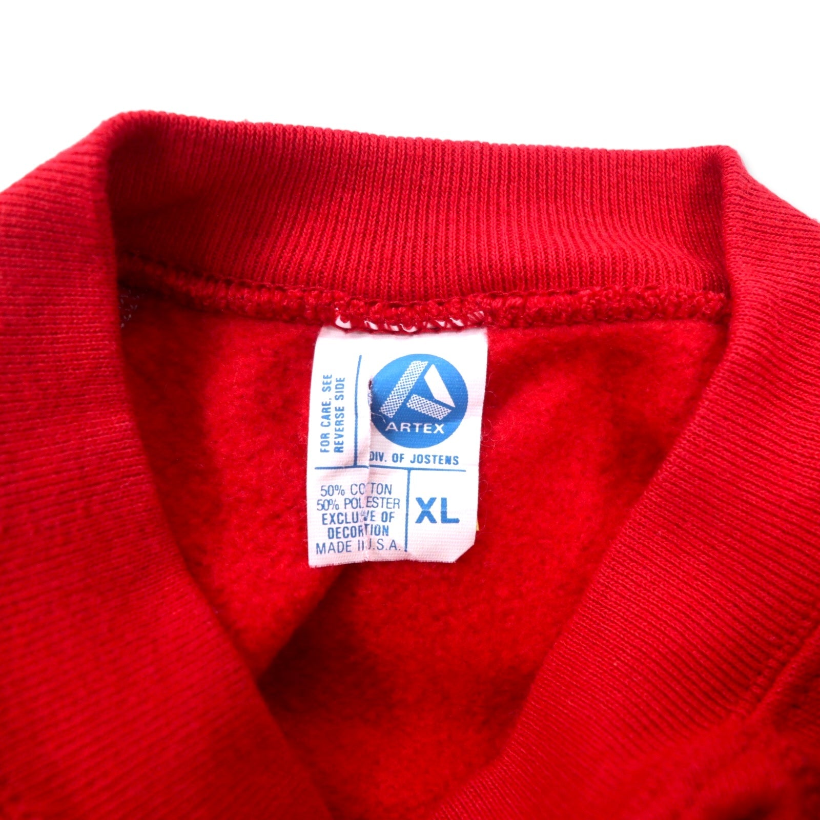 Felpa stampata ARTEX USA anni '90 XL rossa cotone felpato DESERT STORM
