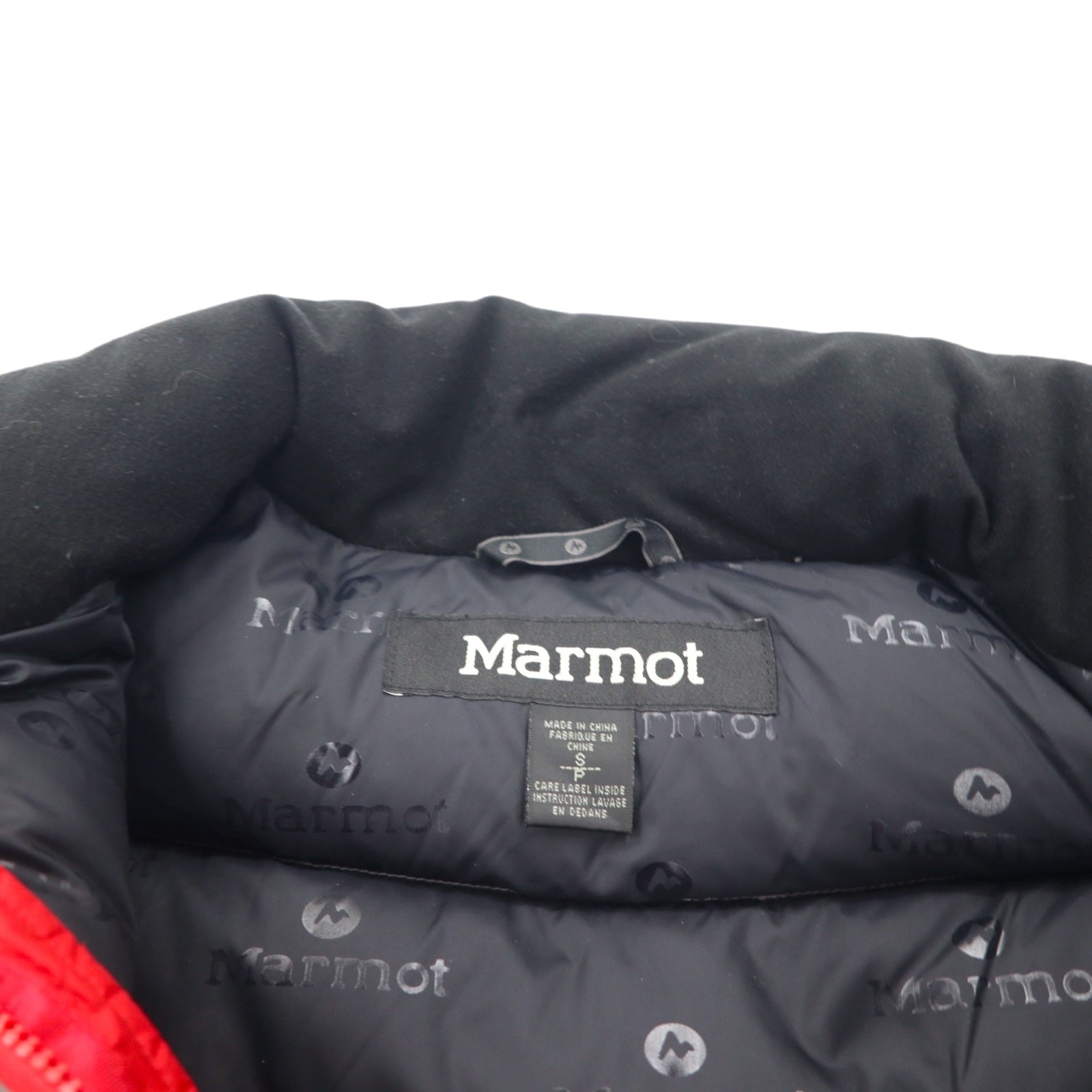 Marmot Piumino bicolore S rosso poliestere logo ricamato doppia zip coulisse