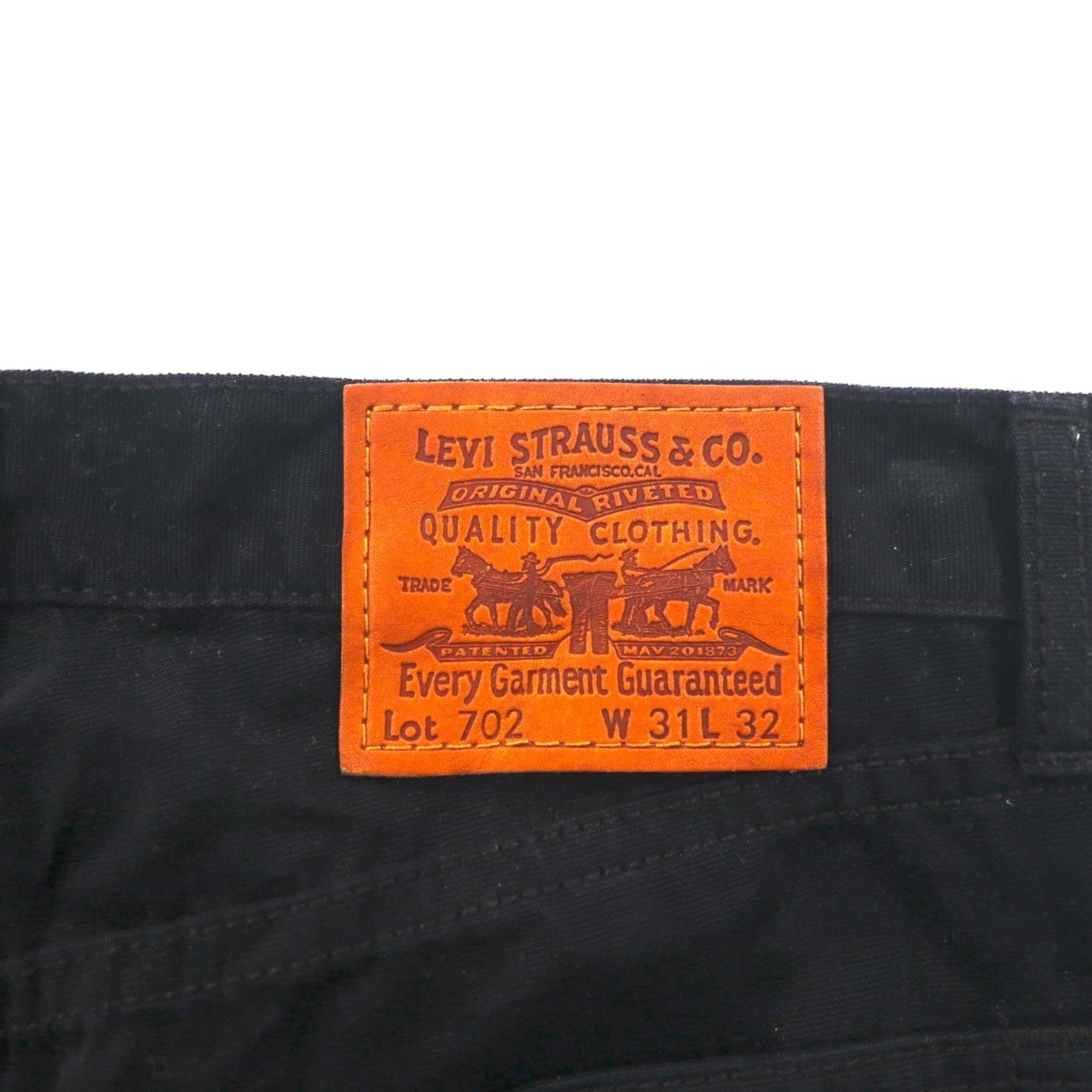 Levi's 00年代 702 デニムパンツ ジーンズ M ブラック 00702-0036 レザーパッチ