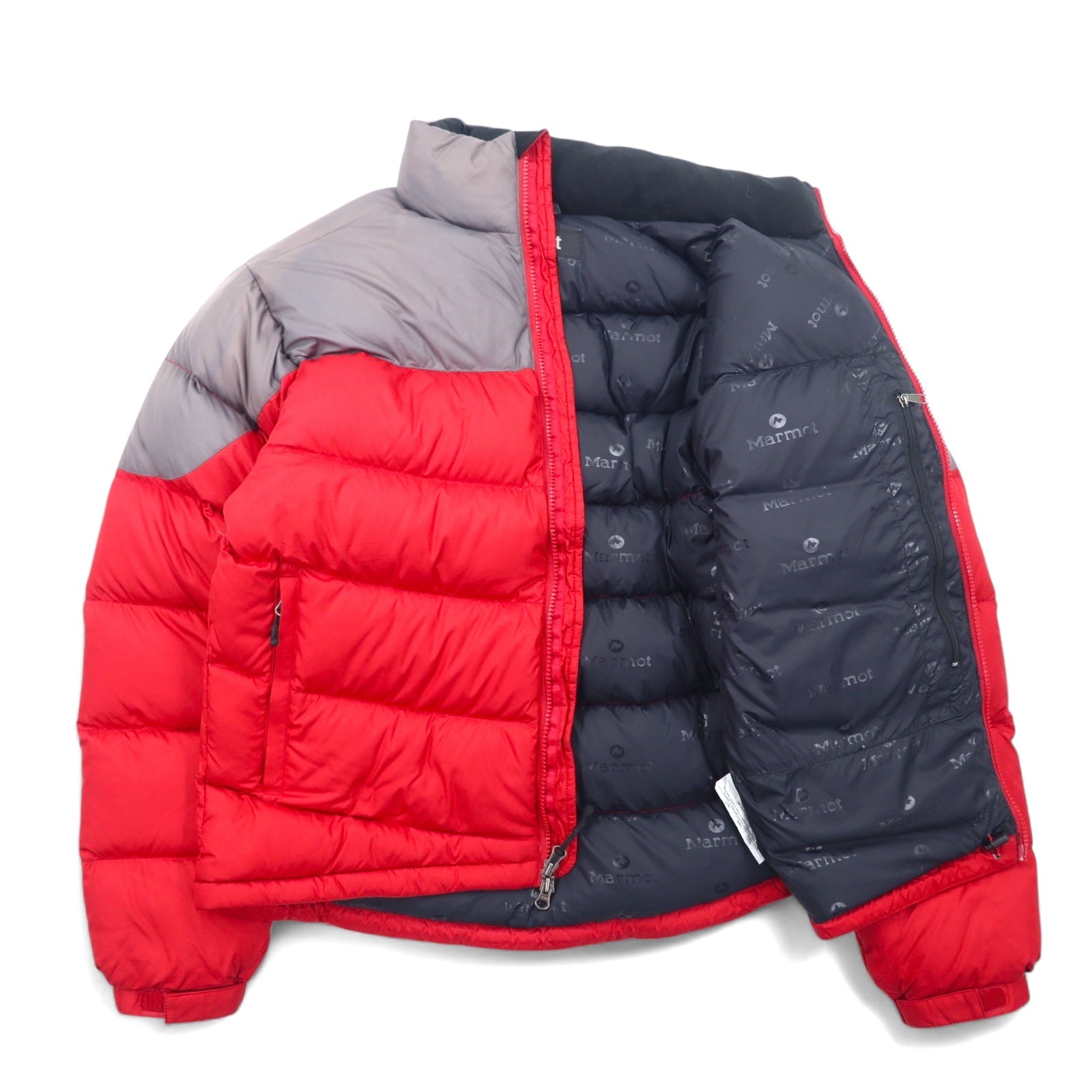 Marmot Piumino bicolore S rosso poliestere logo ricamato doppia zip coulisse