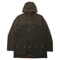 Barbour × ID URBAN RESEARCH × LOWPRO Giacca cerata con cappuccio, Made in UK, taglia 36, marrone, cotone, coulisse, vestibilità SLIM FIT DURHAM 1102007