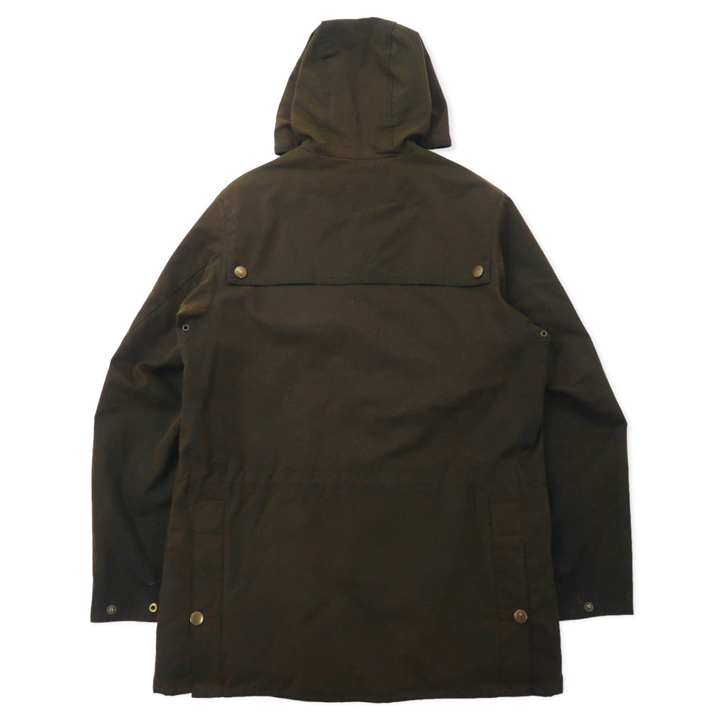 Barbour × ID URBAN RESEARCH × LOWPRO Giacca cerata con cappuccio, Made in UK, taglia 36, marrone, cotone, coulisse, vestibilità SLIM FIT DURHAM 1102007