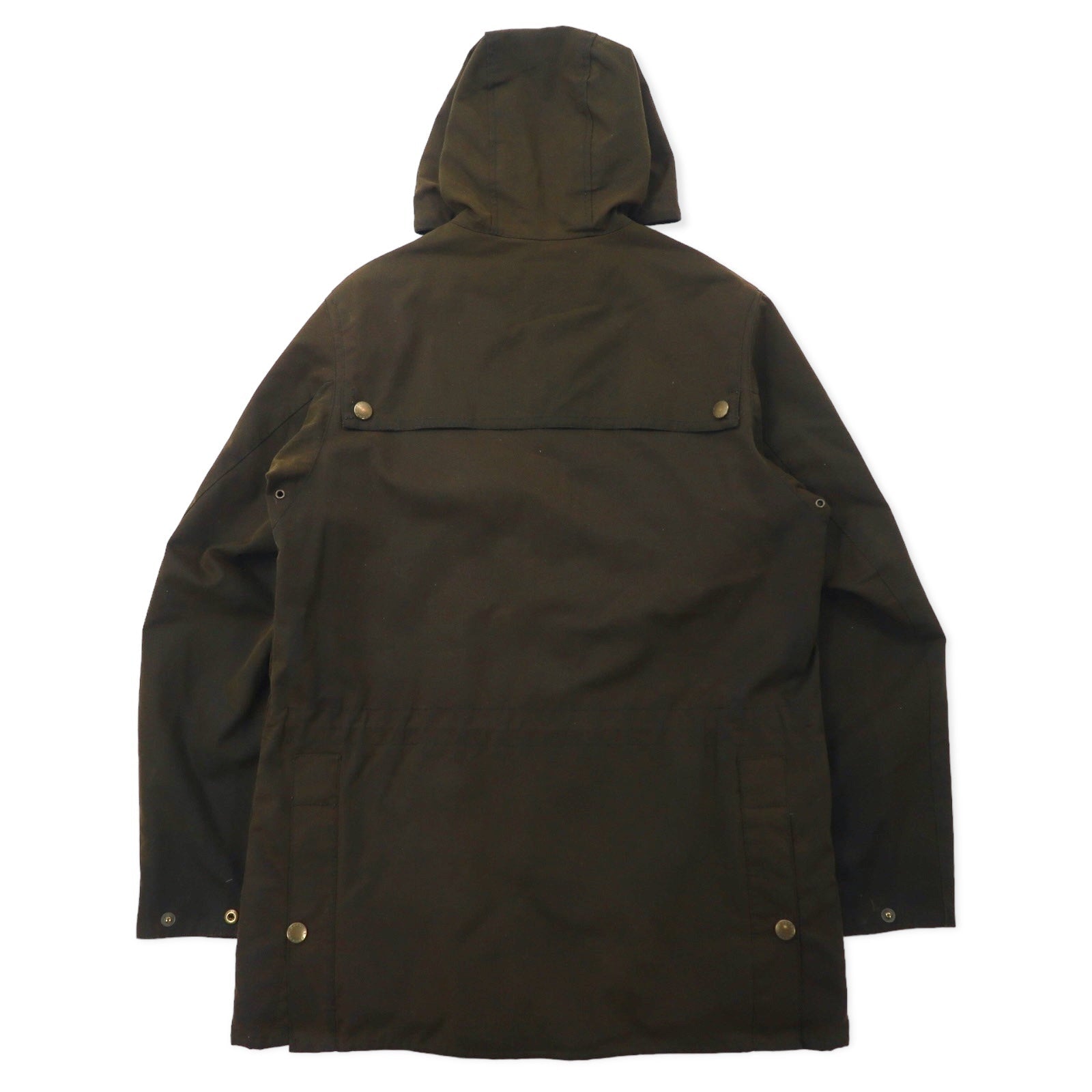 Barbour × ID URBAN RESEARCH × LOWPRO Giacca cerata con cappuccio, Made in UK, taglia 36, marrone, cotone, coulisse, vestibilità SLIM FIT DURHAM 1102007