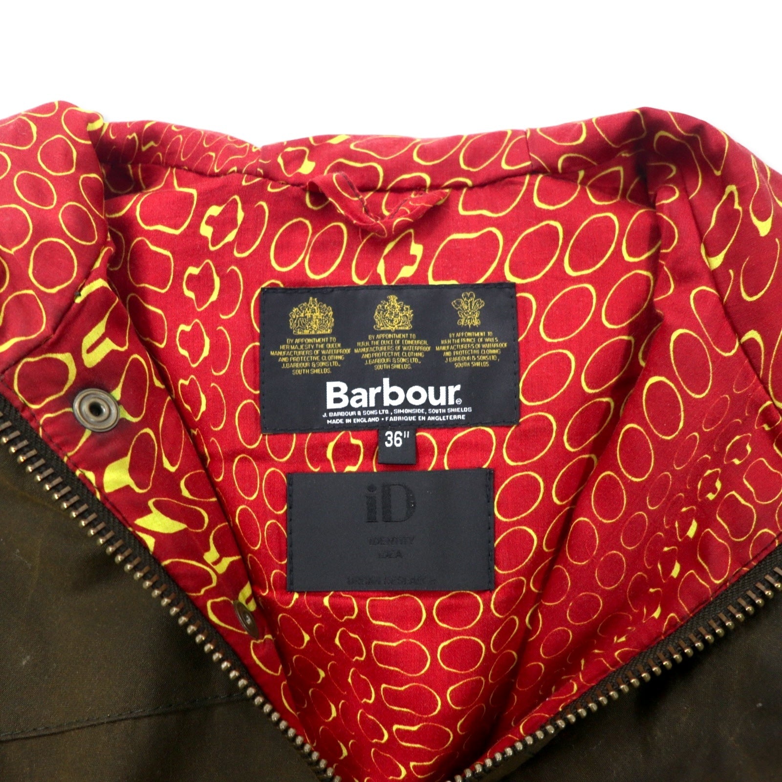 Barbour × ID URBAN RESEARCH × LOWPRO Giacca cerata con cappuccio, Made in UK, taglia 36, marrone, cotone, coulisse, vestibilità SLIM FIT DURHAM 1102007