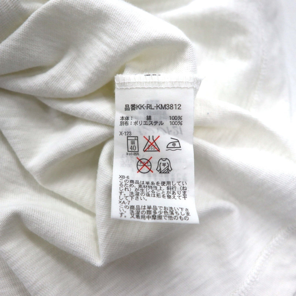 Polo by Ralph Lauren Maglietta a maniche corte Henley XL bianca, stampa a inchiostro, numerazione, CUSTOM FIT