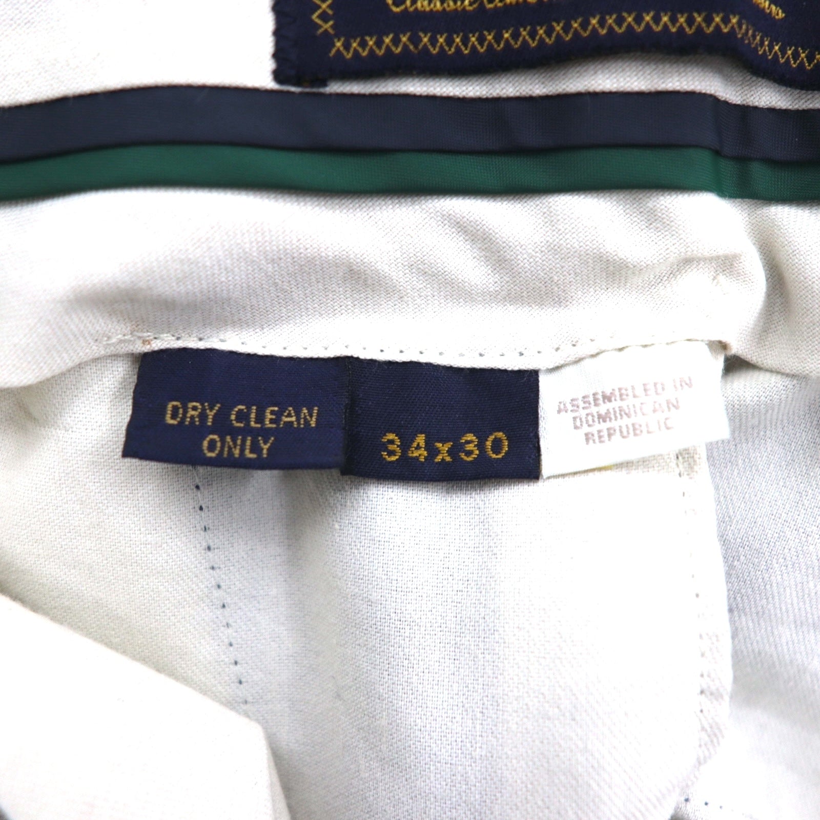TOMMY HILFIGER 90年代 2タック ワイド スラックスパンツ L ネイビー ウール ギャバジン