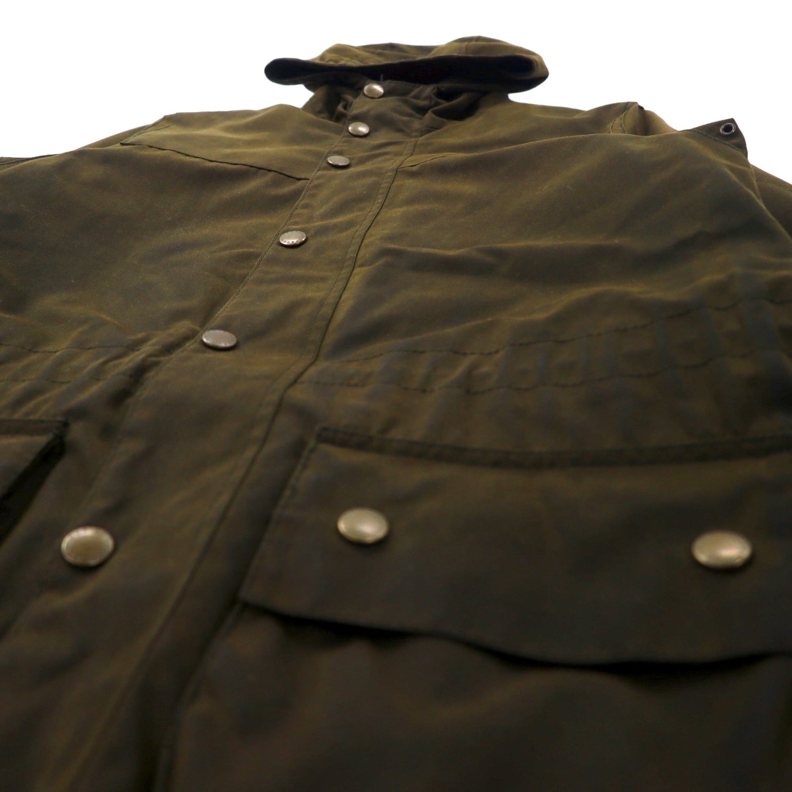 Barbour × ID URBAN RESEARCH × LOWPRO Giacca cerata con cappuccio, Made in UK, taglia 36, marrone, cotone, coulisse, vestibilità SLIM FIT DURHAM 1102007