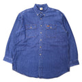 Camicia button-down in denim Carhartt XL blu cotone oversize
