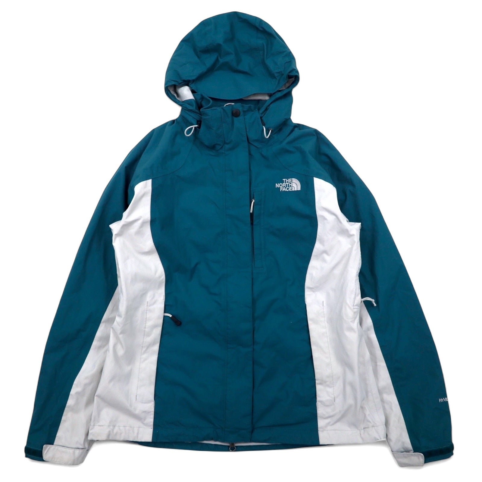 THE NORTH FACE mountain parka L blu nylon HYVENT impermeabile traspirante con cerniera interna staccabile con cappuccio doppia cerniera standard USA