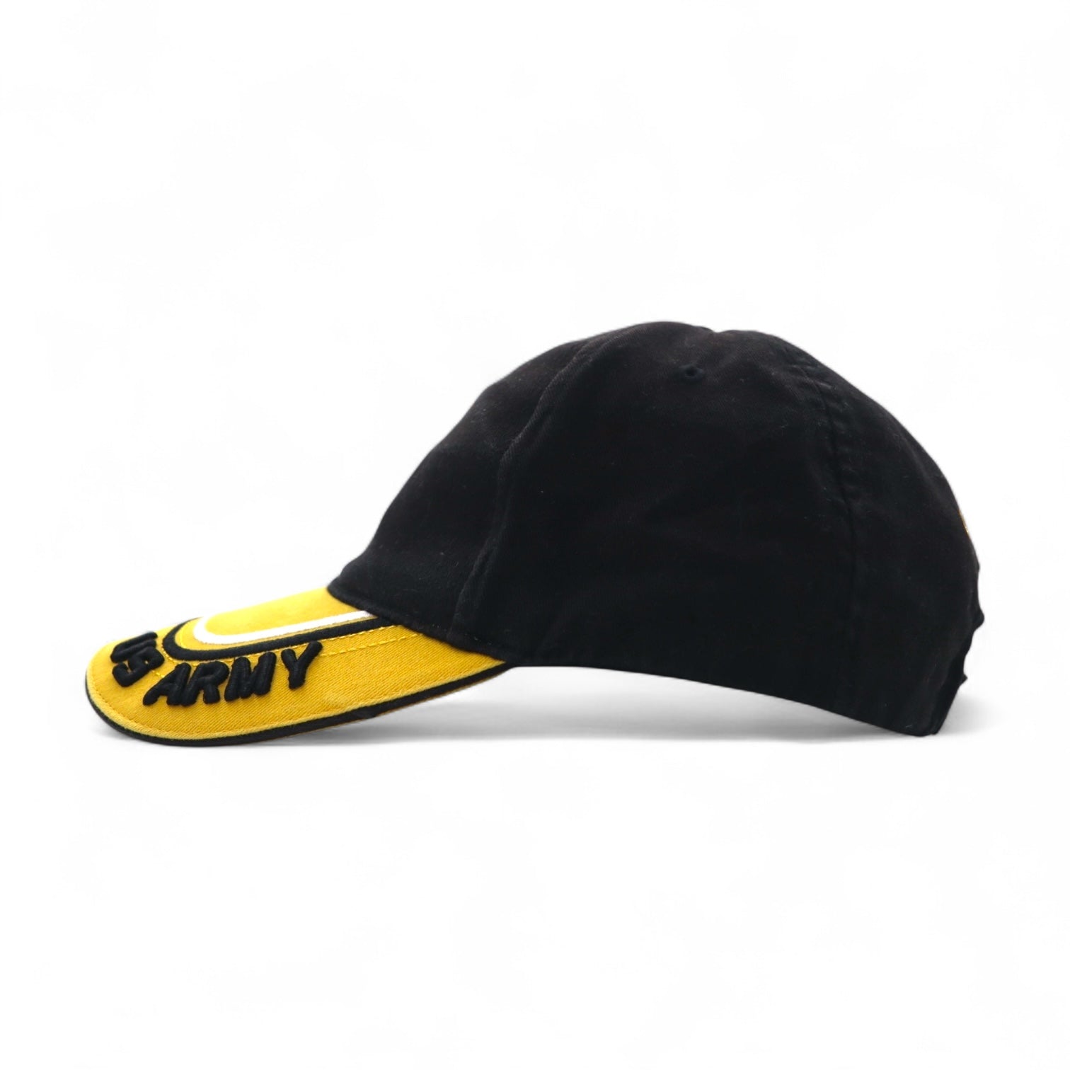 U.S. ARMY Berretto bicolor 6 pannelli TAGLIA UNICA Velcro Nero Giallo Cotone