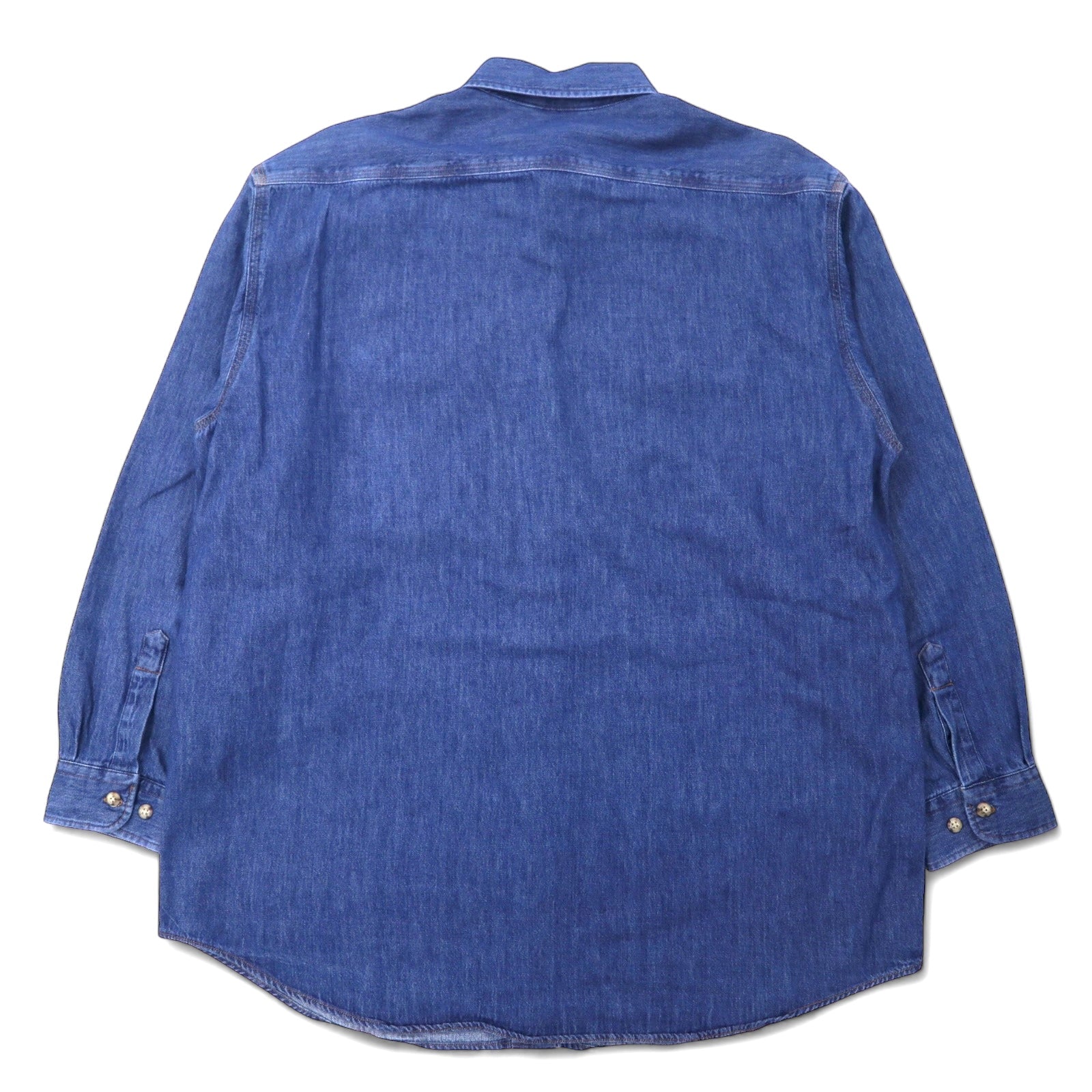 Camicia button-down in denim Carhartt XL blu cotone oversize