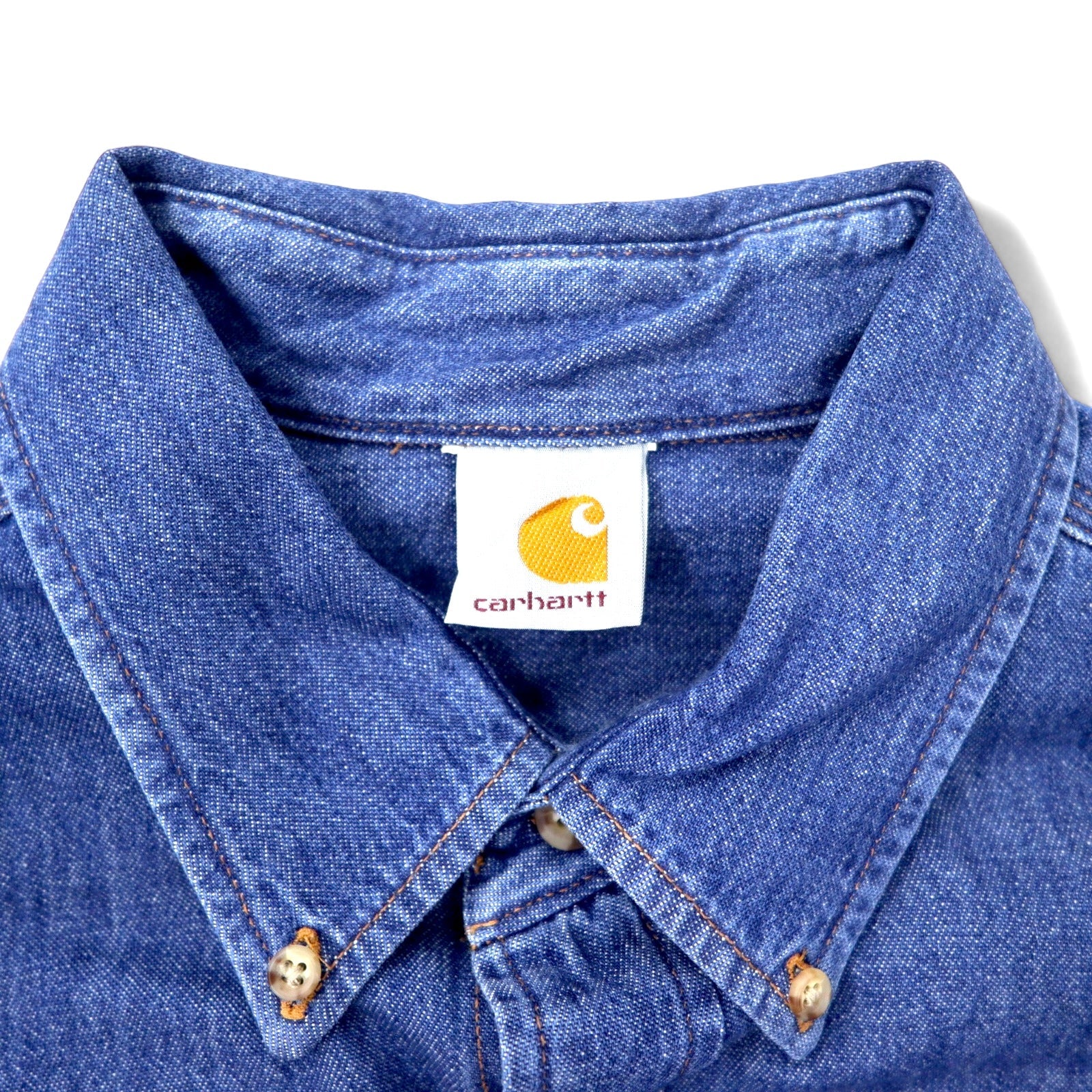 Camicia button-down in denim Carhartt XL blu cotone oversize