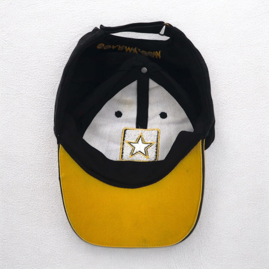 U.S. ARMY Berretto bicolor 6 pannelli TAGLIA UNICA Velcro Nero Giallo Cotone