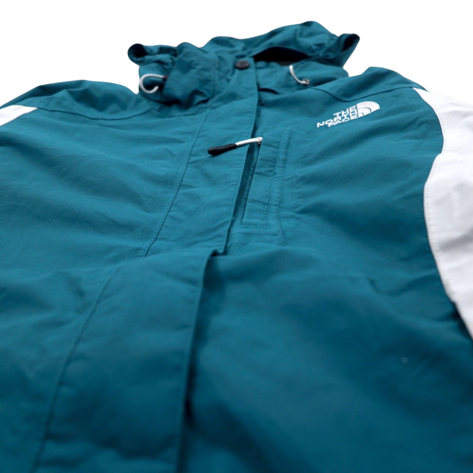 THE NORTH FACE mountain parka L blu nylon HYVENT impermeabile traspirante con cerniera interna staccabile con cappuccio doppia cerniera standard USA