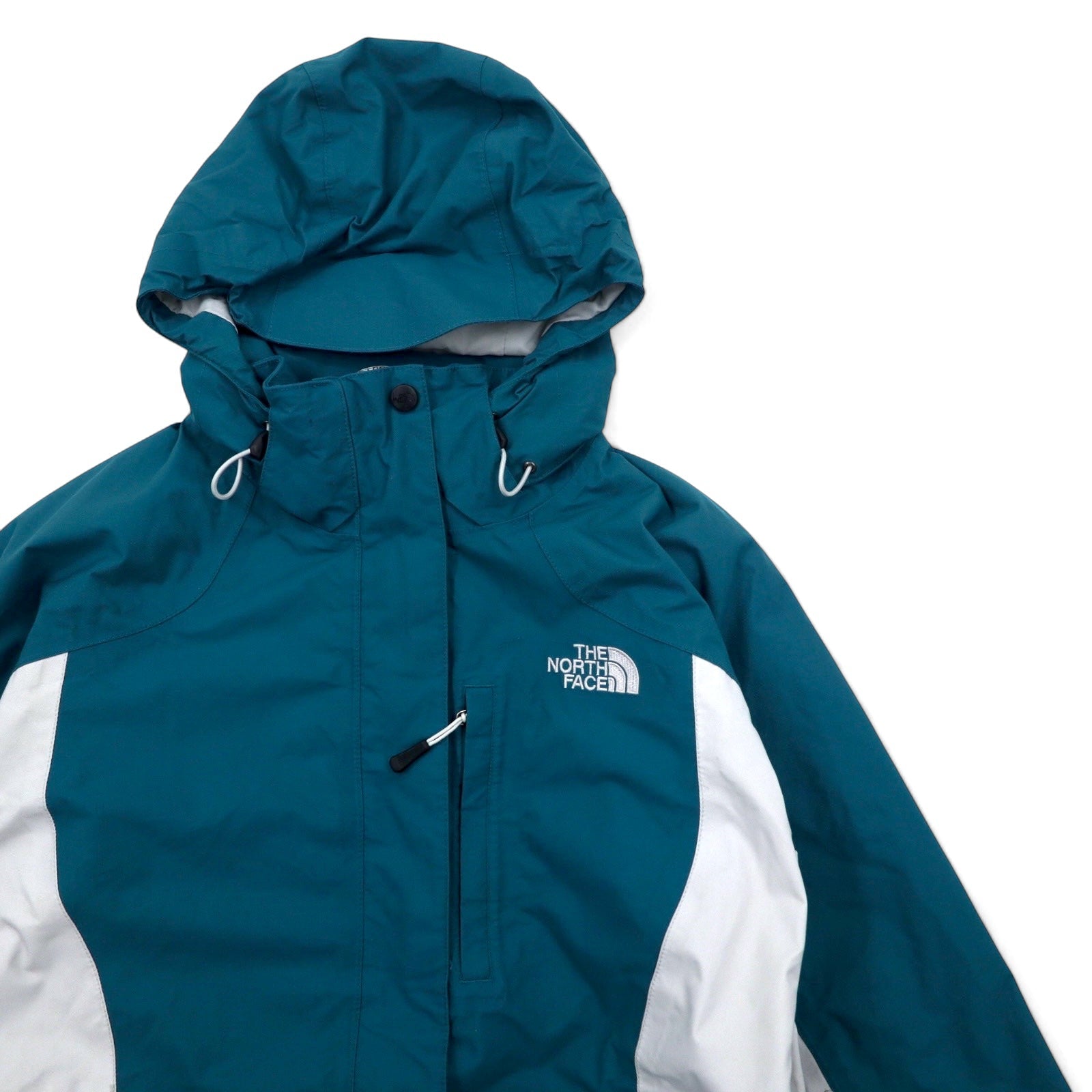 THE NORTH FACE mountain parka L blu nylon HYVENT impermeabile traspirante con cerniera interna staccabile con cappuccio doppia cerniera standard USA