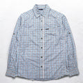 Camicia Berghaus Drytech M bianco/blu a quadri poliestere CHECKED SHIRT LS 20799