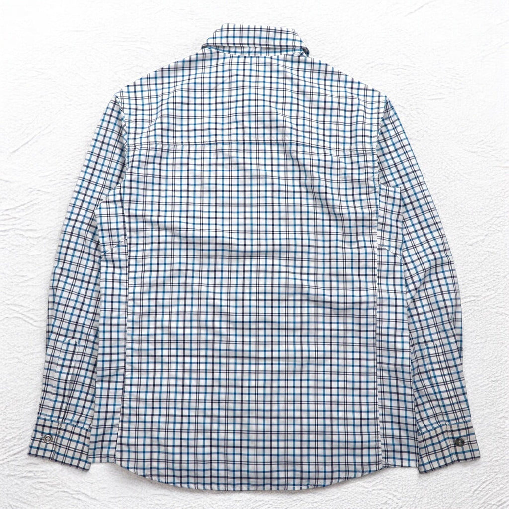 Camicia Berghaus Drytech M bianco/blu a quadri poliestere CHECKED SHIRT LS 20799