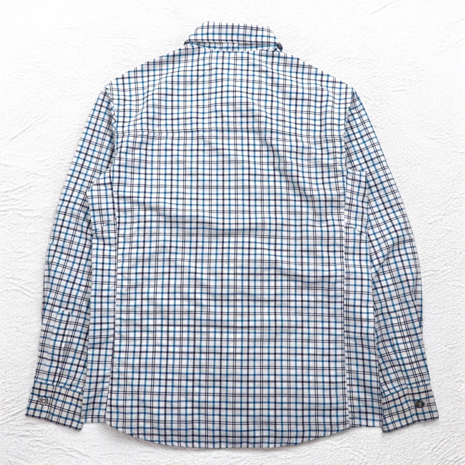 Camicia Berghaus Drytech M bianco/blu a quadri poliestere CHECKED SHIRT LS 20799