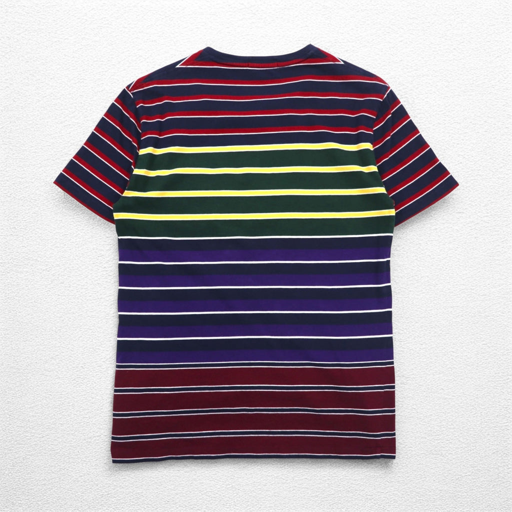 POLO RALPH LAUREN マルチボーダー ポケットTシャツ S マルチカラー コットン RLFC ロゴ刺繍 スリランカ製