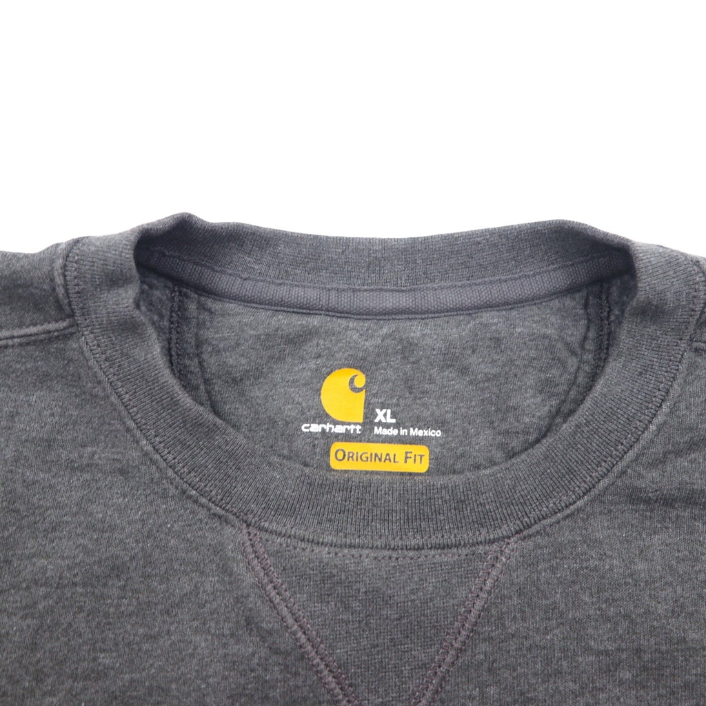 carhartt Felpa girocollo midweight XL grigio cotone felpata interno Stampa azienda US LIPPERT MIDWEIGHT CREWNECK SWEATSHIRT K124 026 Prodotto in Messico