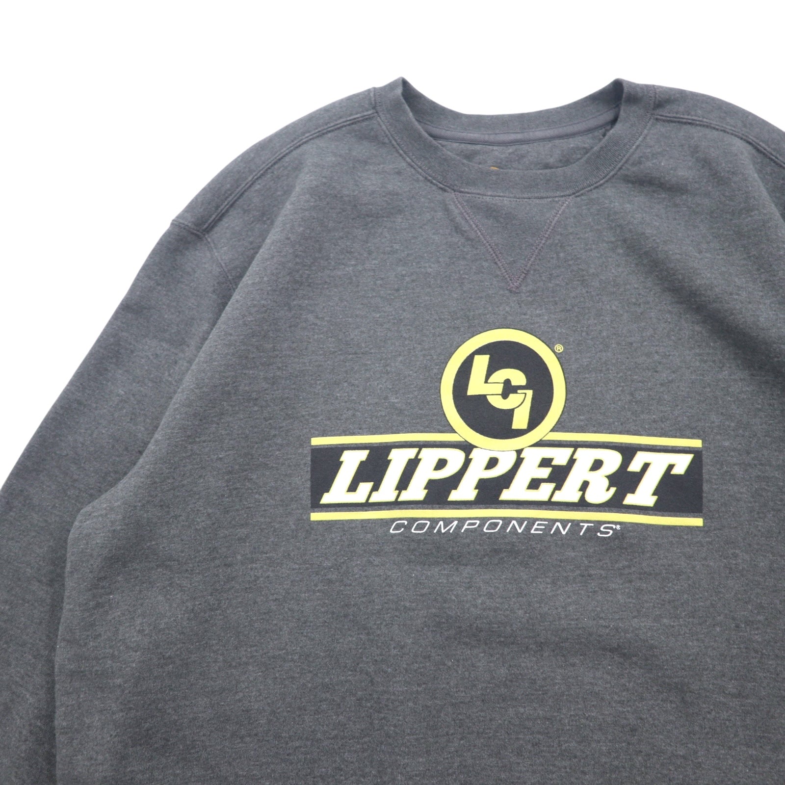 carhartt Felpa girocollo midweight XL grigio cotone felpata interno Stampa azienda US LIPPERT MIDWEIGHT CREWNECK SWEATSHIRT K124 026 Prodotto in Messico
