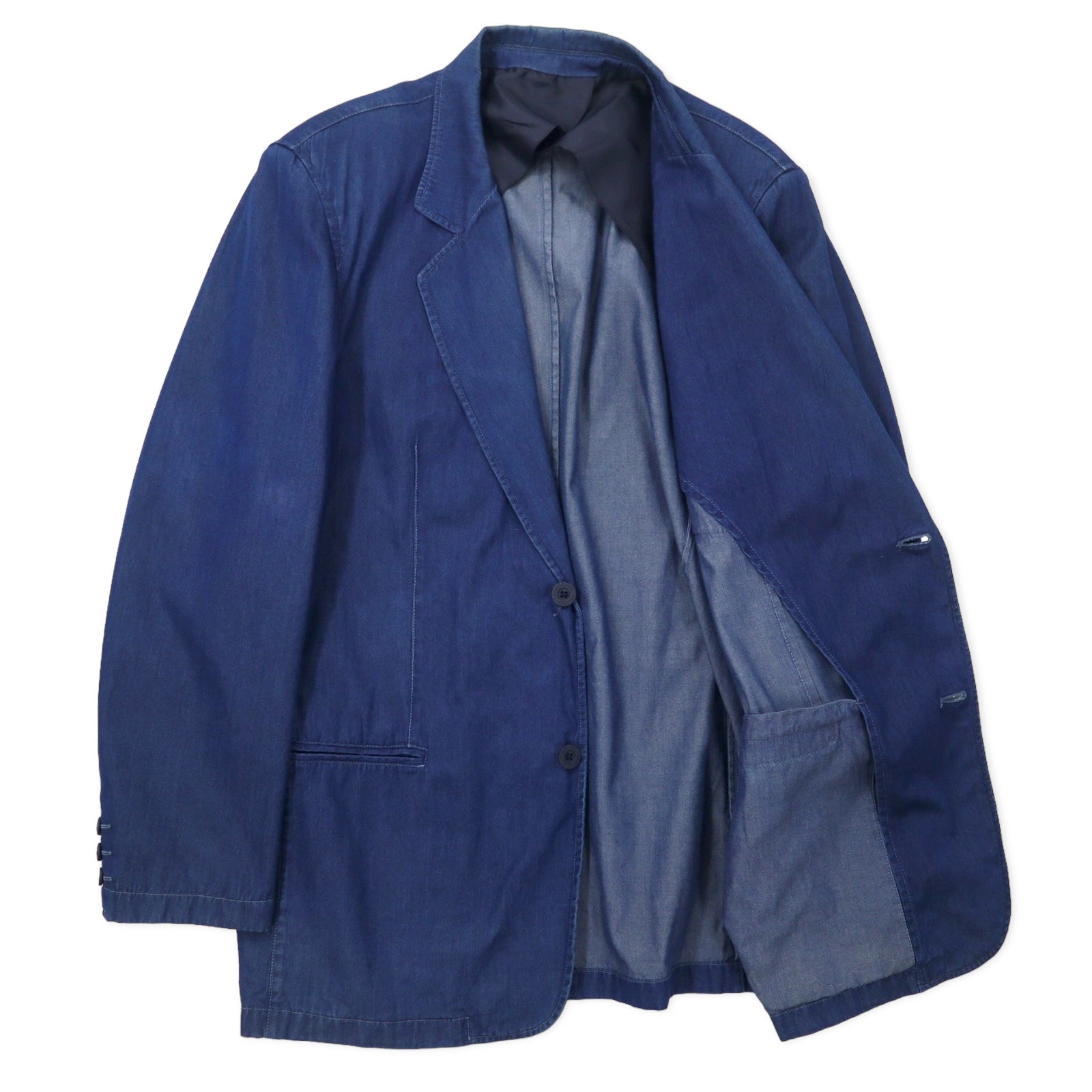 JC de Castelbajac × TURNER ENTERTAINMENT Made in Italy Anni '90 Blazer sartoriale 2 bottoni in denim Made in Italy 50 Blu Cotone TOM & JERRY Tom & Jerry