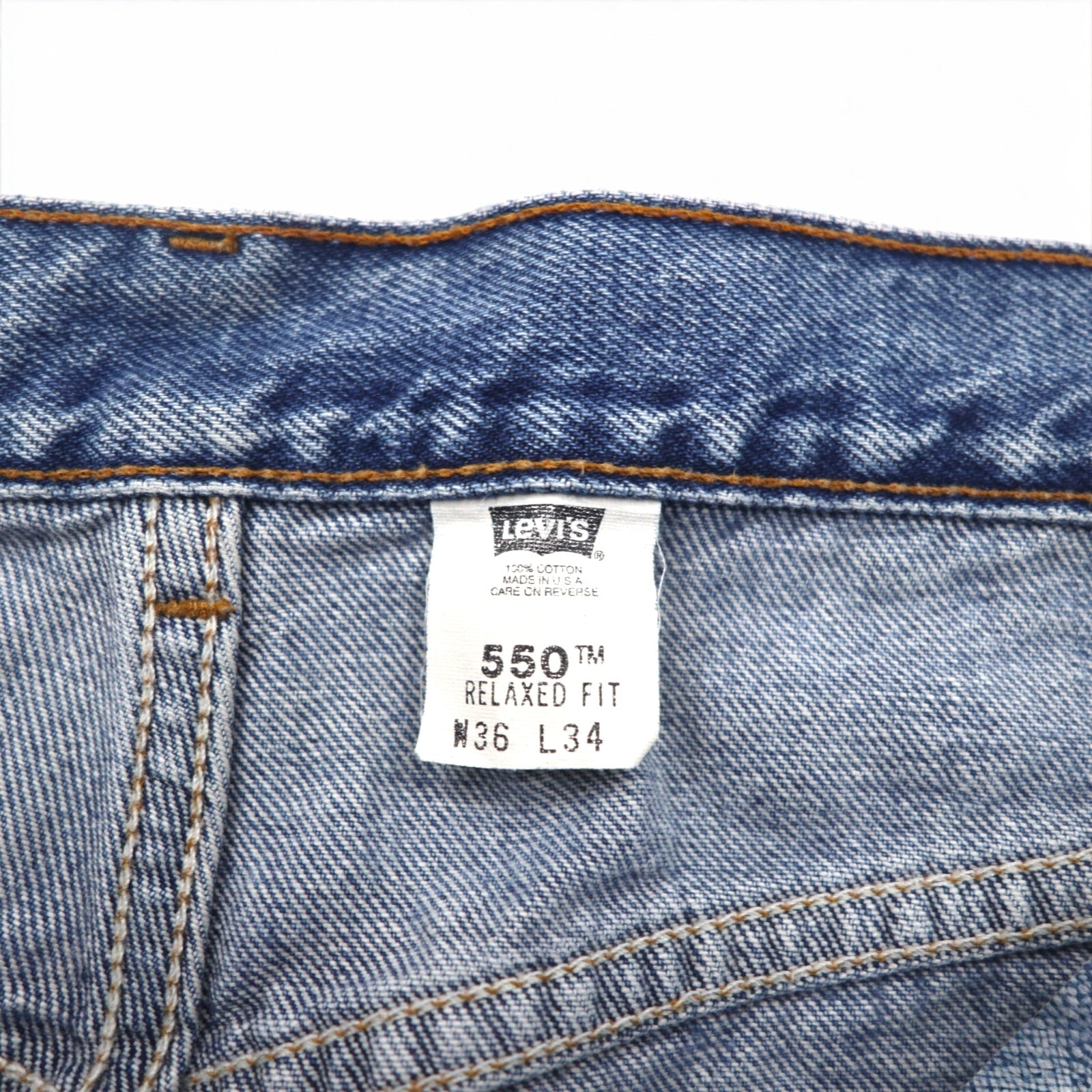 Levi's anni '90 USA 550 Jeans Baggy L Indaco Blu RELAXED FIT 550-4891