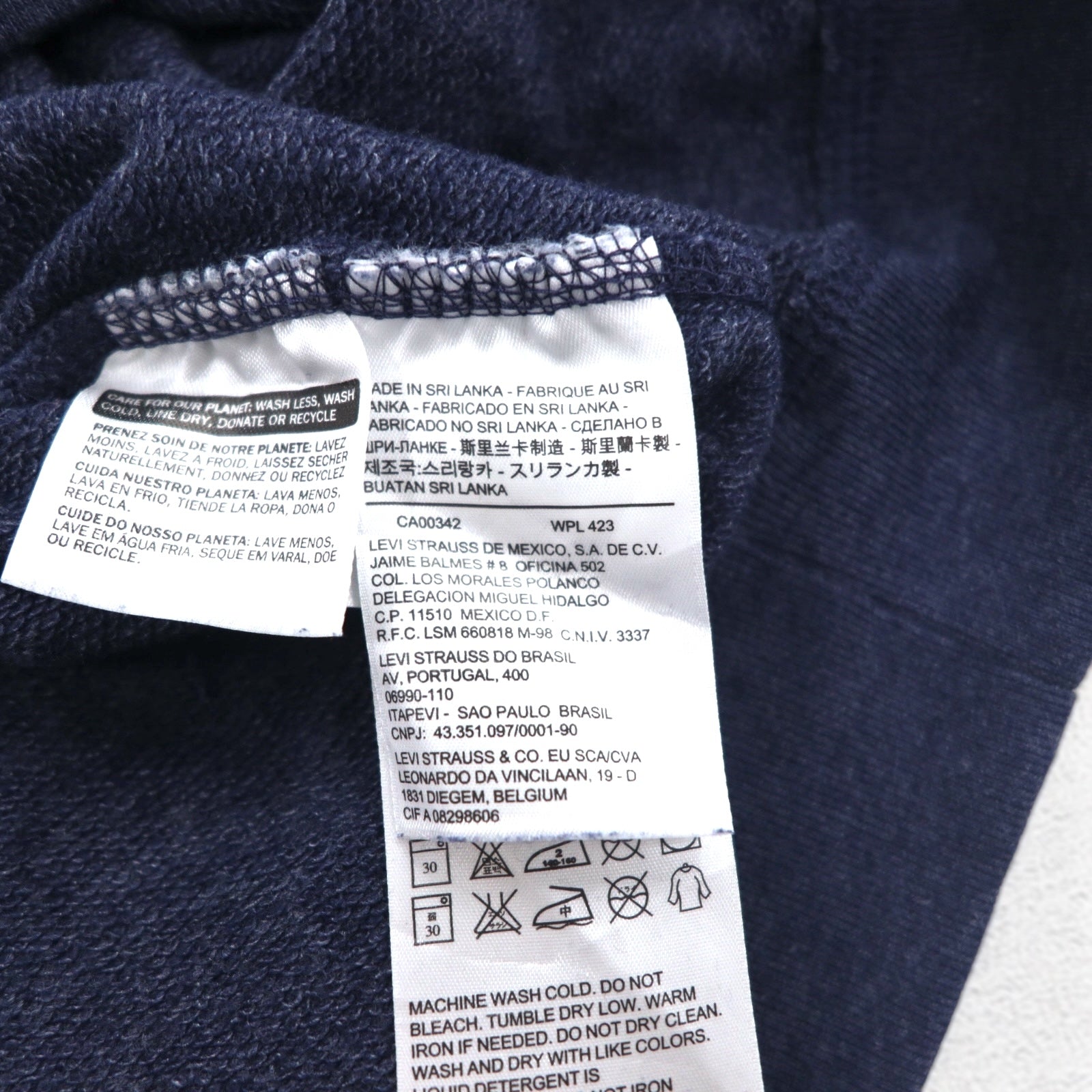 Felpa girocollo stampata Levi's Classic, taglia XL, blu navy, 17387, Made in Sri Lanka