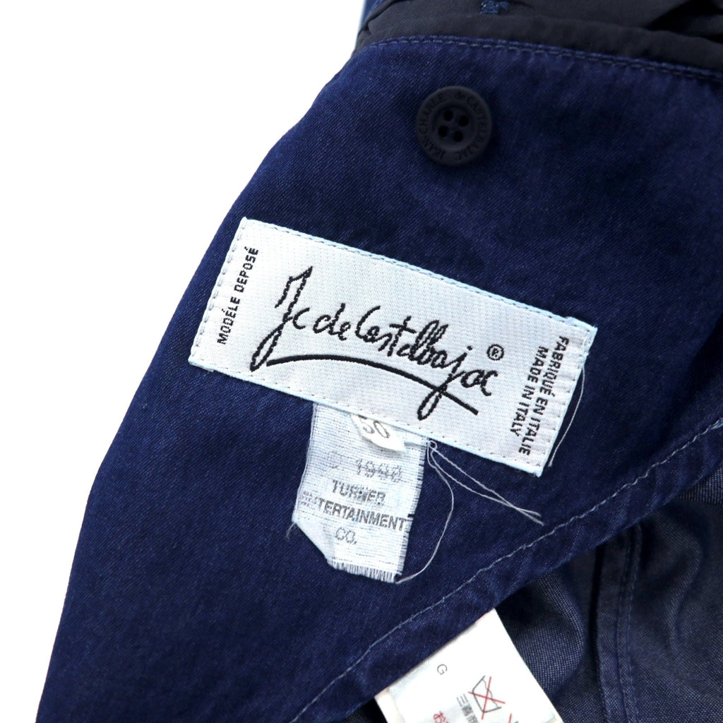 JC de Castelbajac × TURNER ENTERTAINMENT Made in Italy Anni '90 Blazer sartoriale 2 bottoni in denim Made in Italy 50 Blu Cotone TOM & JERRY Tom & Jerry