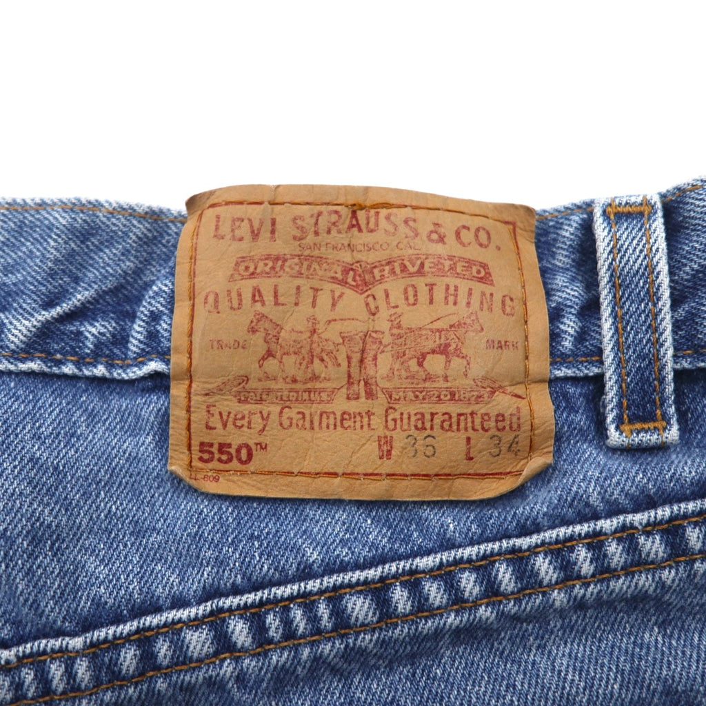 Levi's anni '90 USA 550 Jeans Baggy L Indaco Blu RELAXED FIT 550-4891