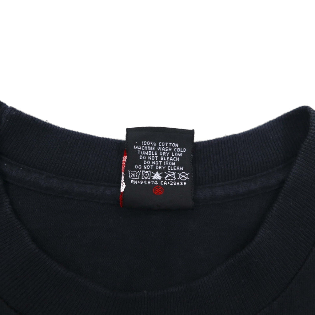 STUSSY T-shirt con stampa teschio pirata S nero cotone Made in Mexico